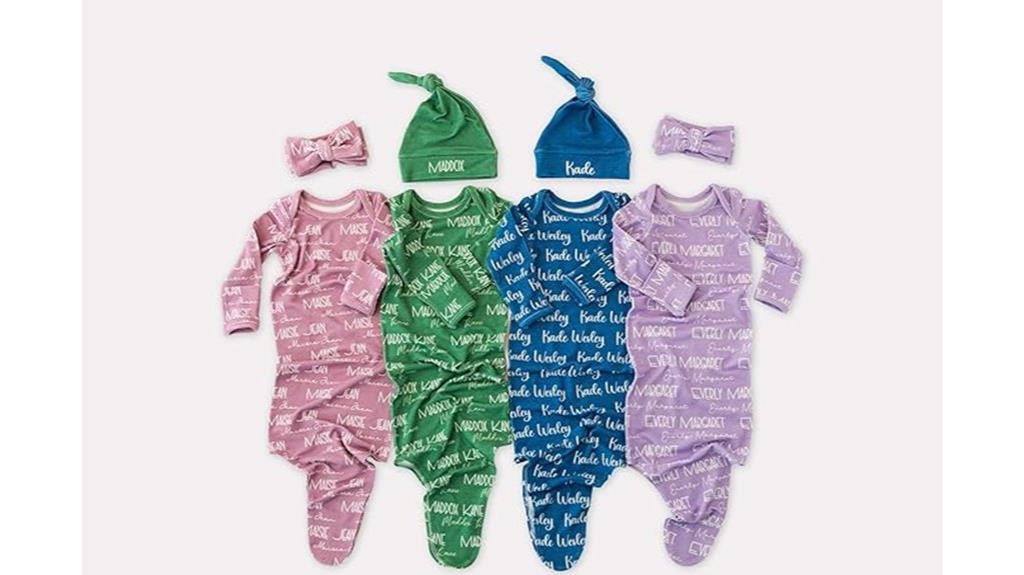 personalized knotted baby gown