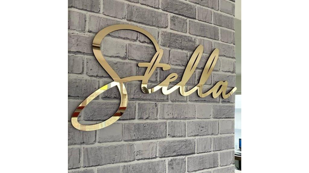 personalized laser mirror sign