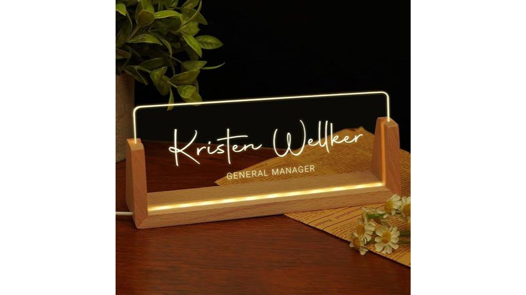 personalized light up name plate