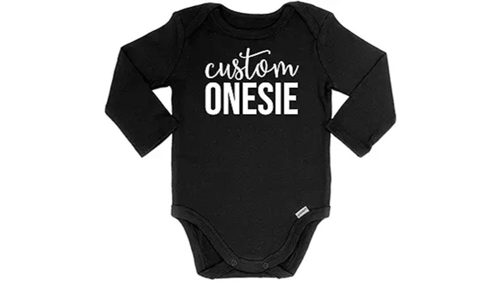 personalized long sleeve baby bodysuit