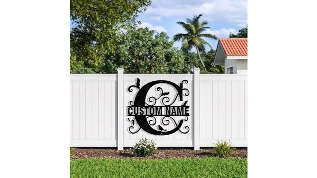 personalized metal family sign