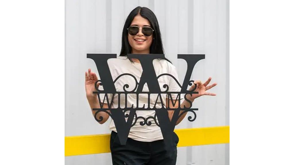 personalized metal monogram signs