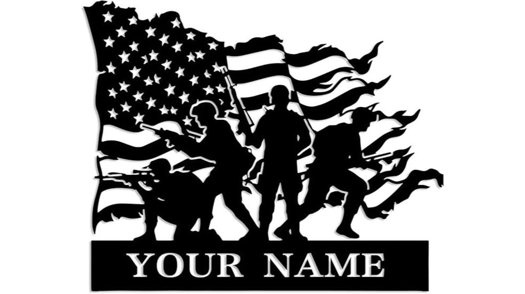 personalized military wall art