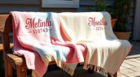 personalized monthly blanket gifts