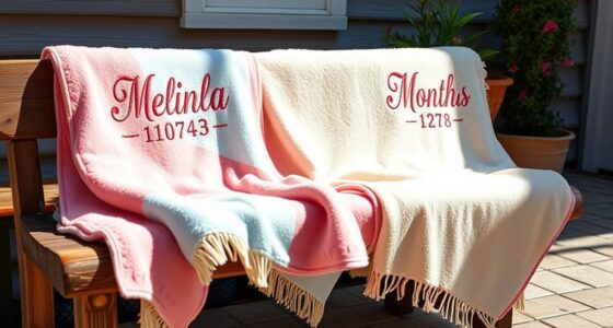 personalized monthly blanket gifts
