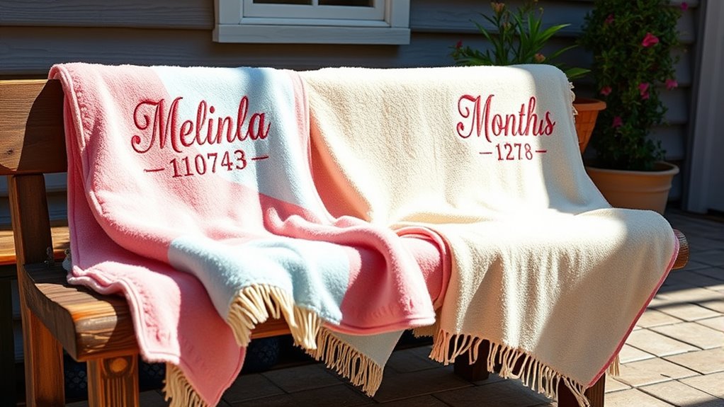 personalized monthly blanket gifts