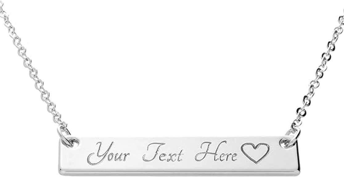 personalized name bar necklace