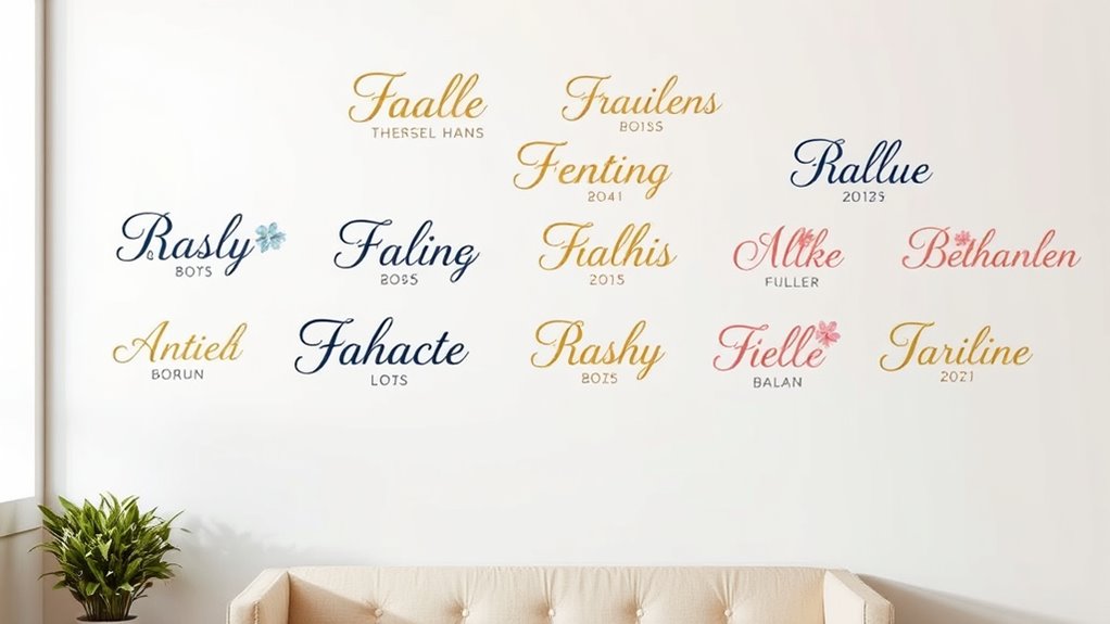 personalized name wall decals