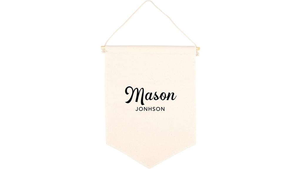 personalized nursery canvas banner