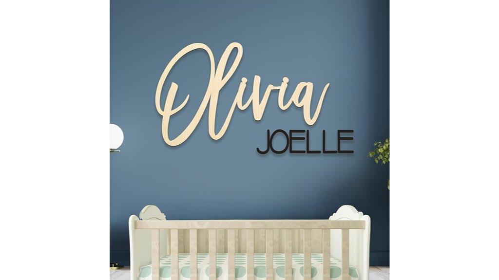 personalized nursery wood sign