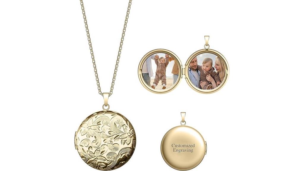personalized photo locket necklace