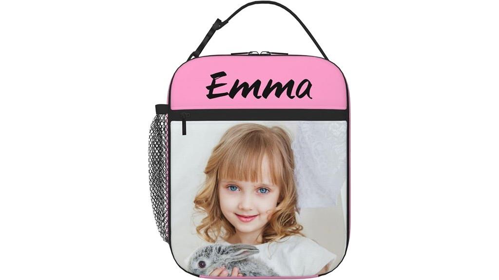 personalized photo lunch bag