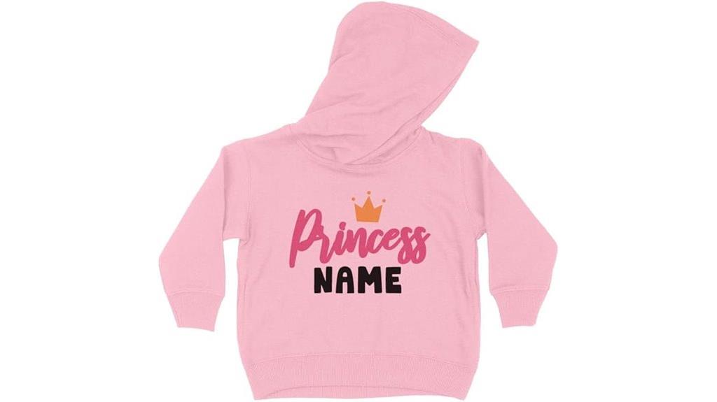 personalized princess toddler hoodie