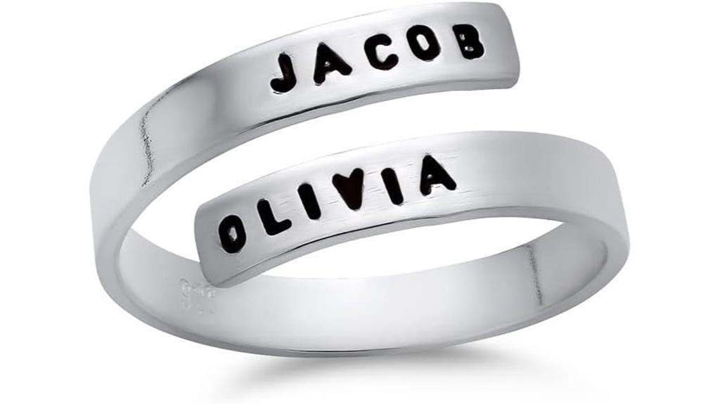 personalized silver gold ring
