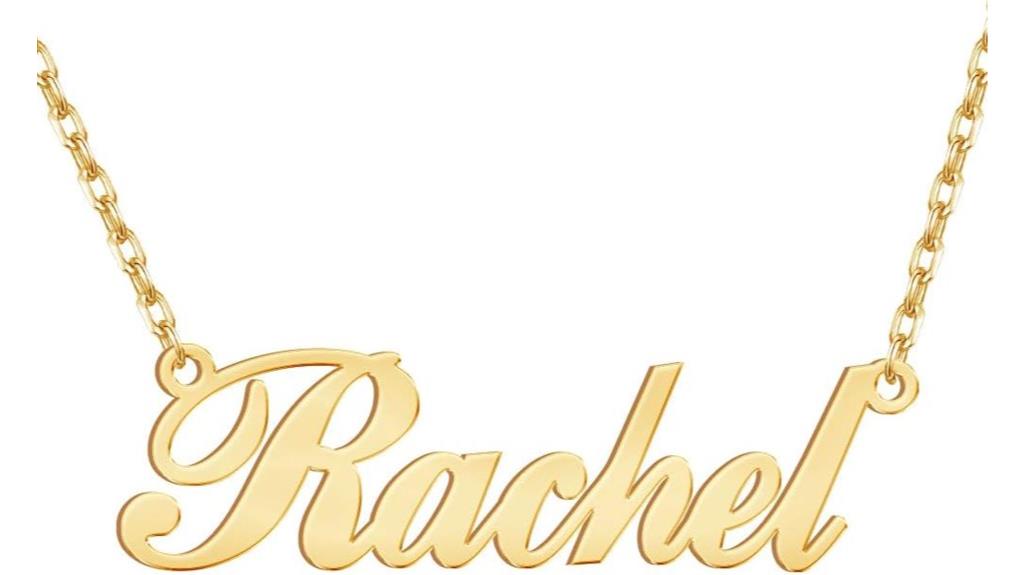 personalized silver name necklace