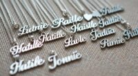 personalized silver name necklaces