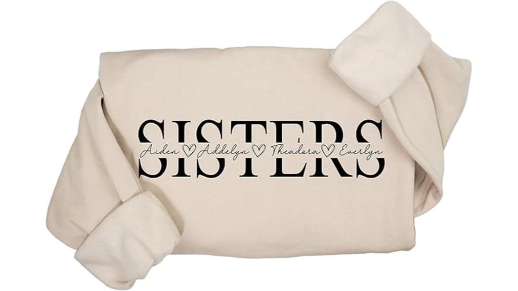 personalized sister matching hoodies