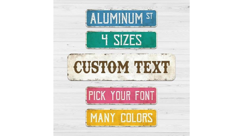 personalized vintage street signs