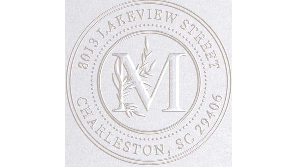 personalized wedding embosser