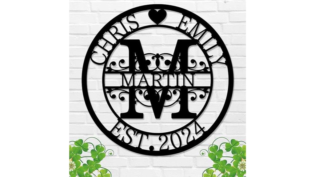 personalized wedding monogram signs