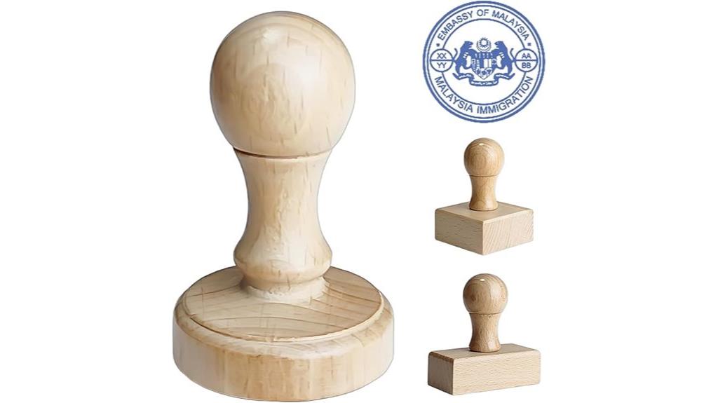 personalized wooden logo stamp