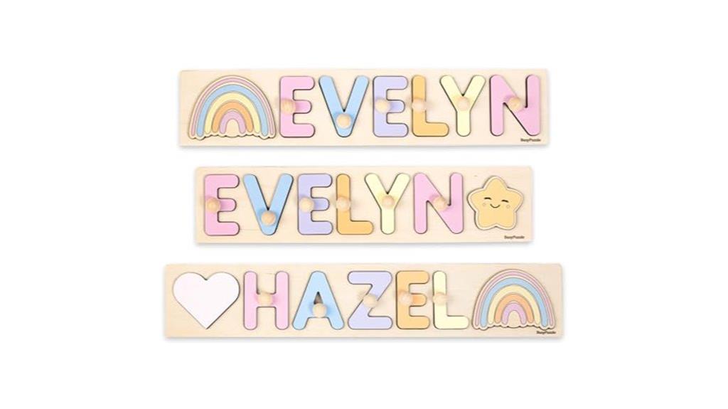 personalized wooden name puzzle
