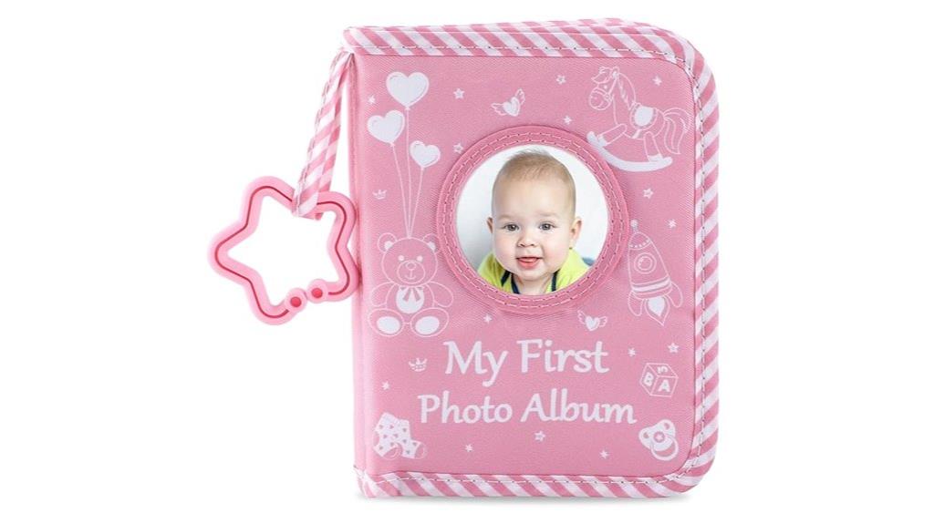 pink baby memory album