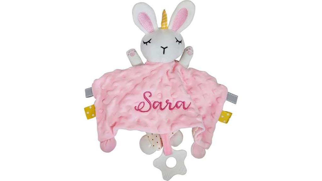 pink bunny baby blanket