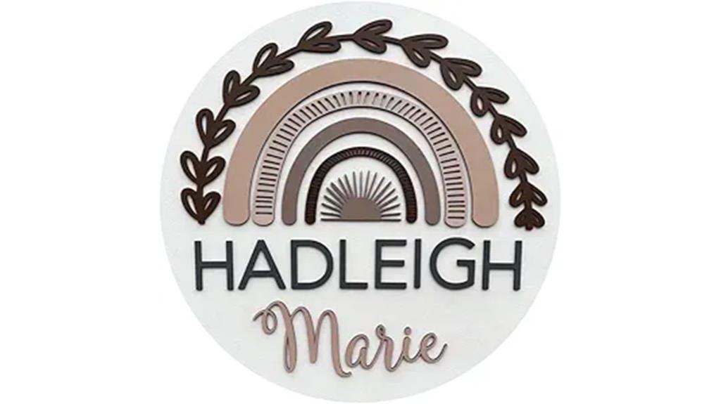 rainbow themed nursery sign