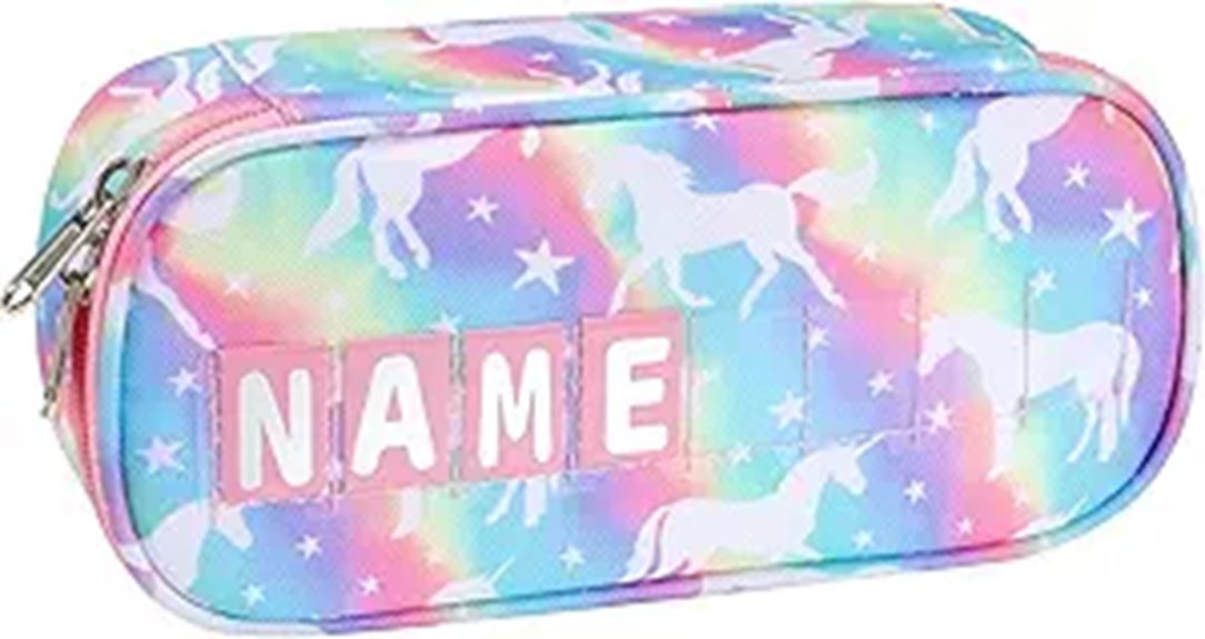 rainbow unicorn pencil case