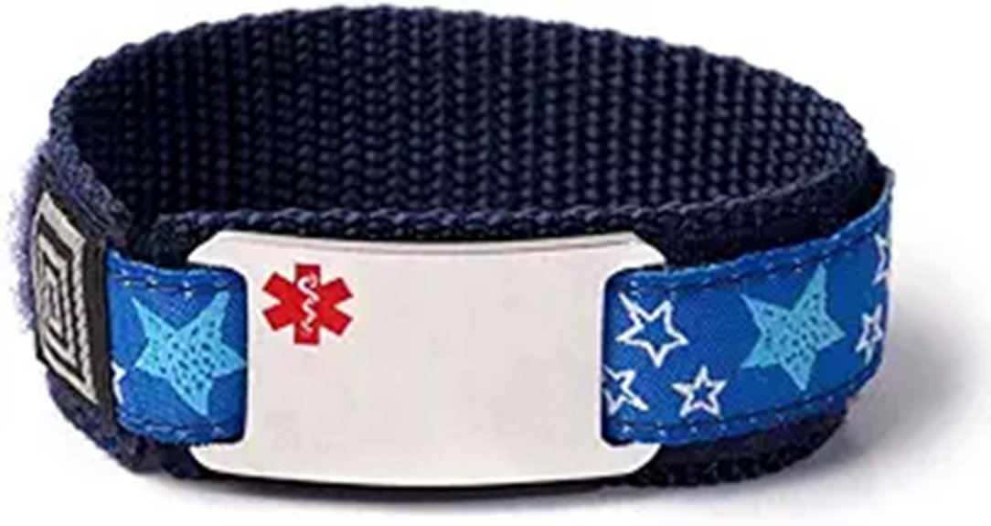 red emblem id bracelet