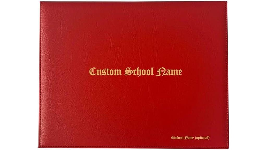 red graduates diploma cover