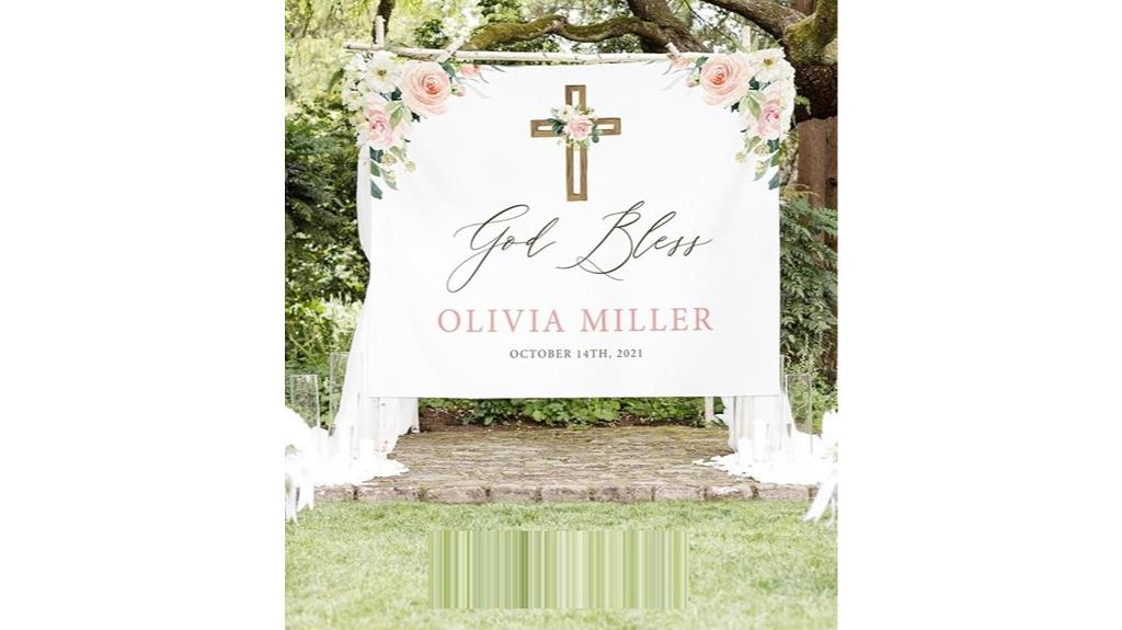 religious girl baptism banner