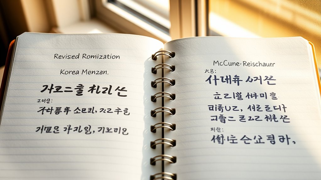 romanization systems comparison