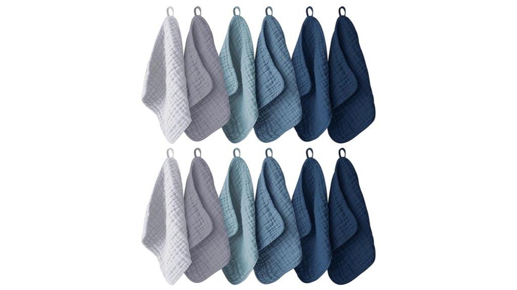 set of twelve baby washcloths