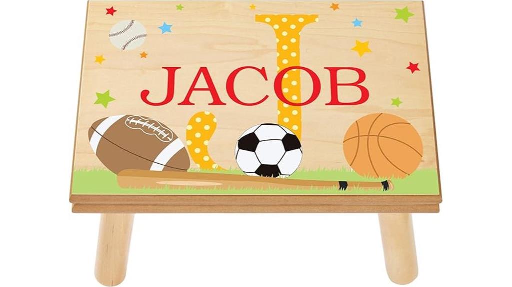 sports themed children s step stool