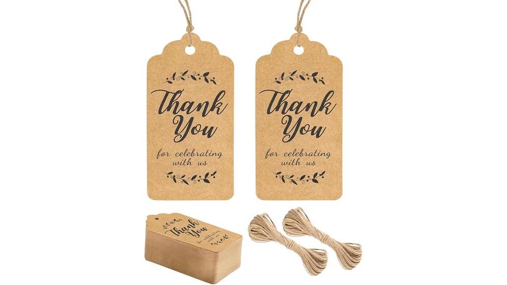 thank you gift tags