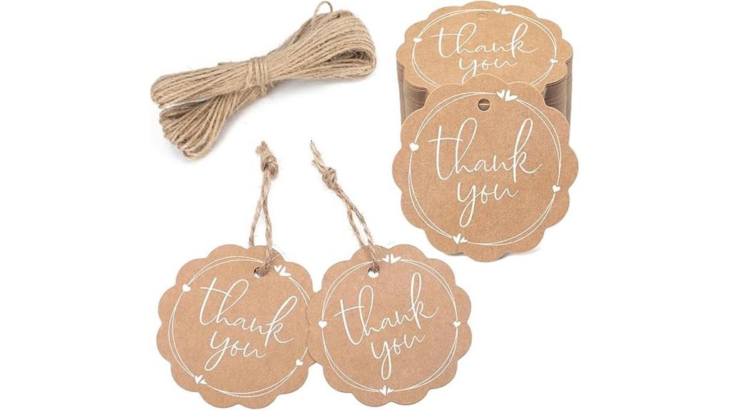 thank you gift tags
