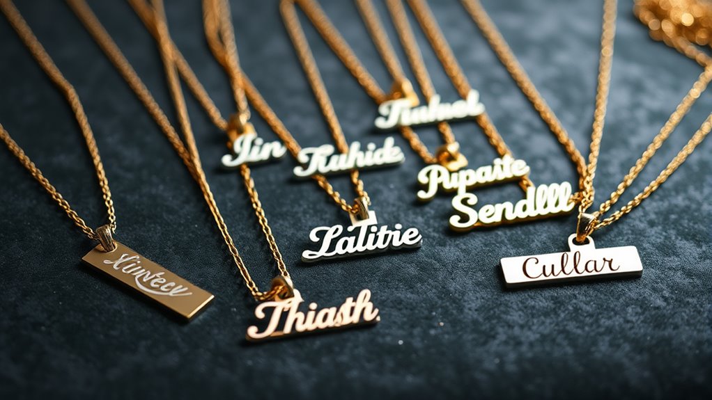 top custom nameplate jewelry