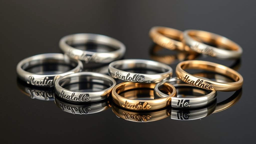 top engraved name rings