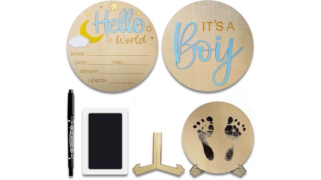 twin baby announcement sign