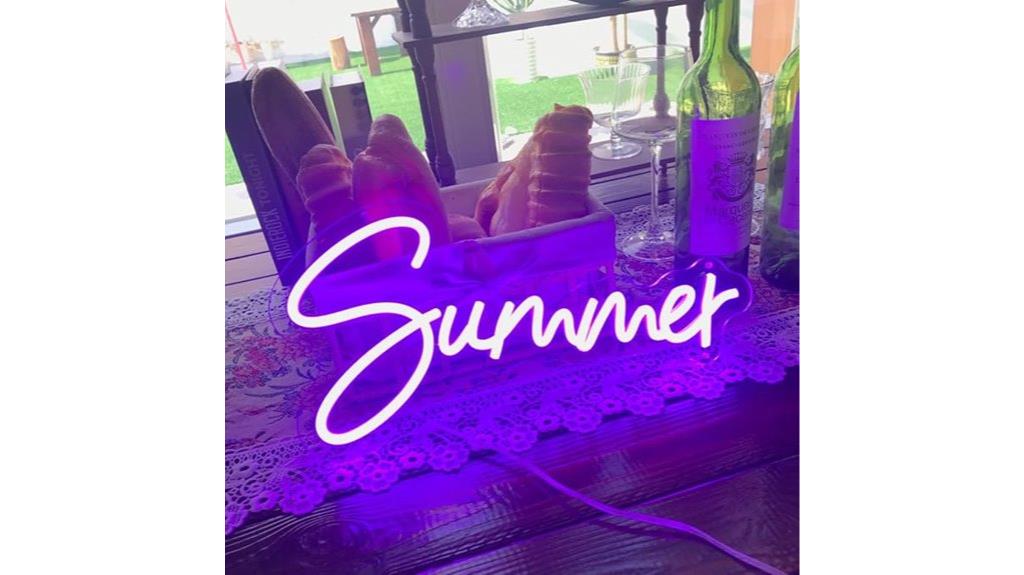 usb powered neon wall sign