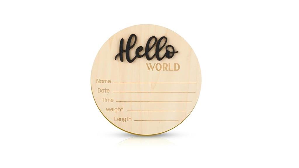 welcome baby wooden sign