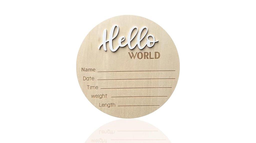 welcome baby wooden sign