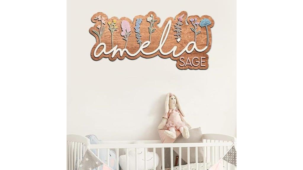 wildflower girl nursery sign