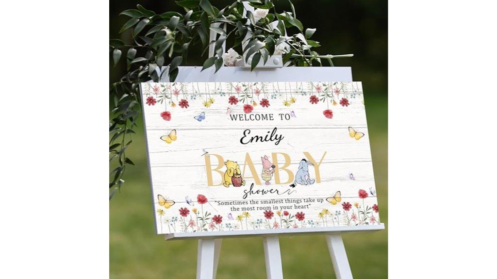 winnie baby shower welcome