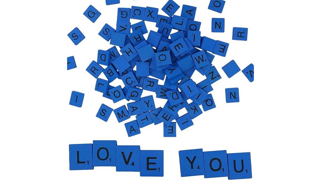 wooden alphabet tiles pack