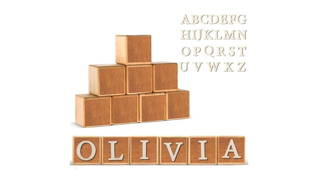 wooden baby name blocks