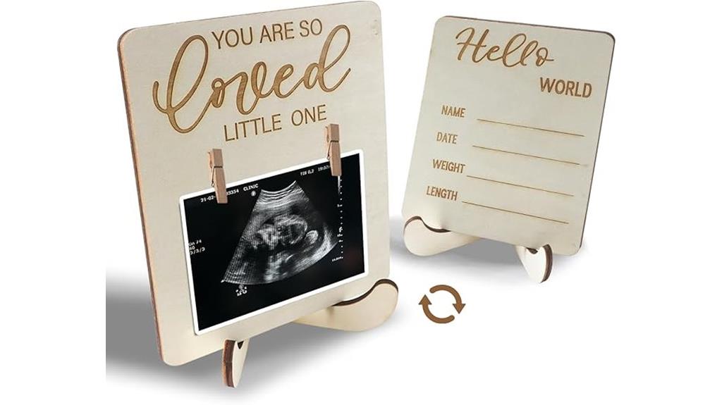 wooden baby ultrasound frame