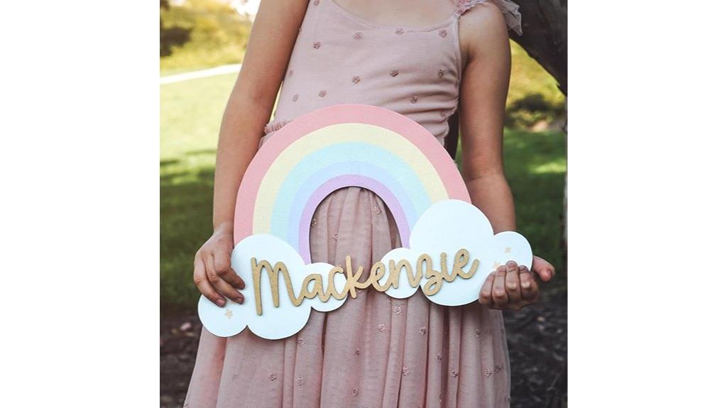 wooden cloud name sign